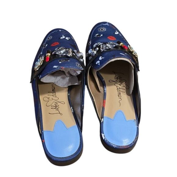 Libby Edelman  sz 8.5 Paige Lipstick Camera Butterfly Flower Mule‎ EUC - Picture 5 of 6